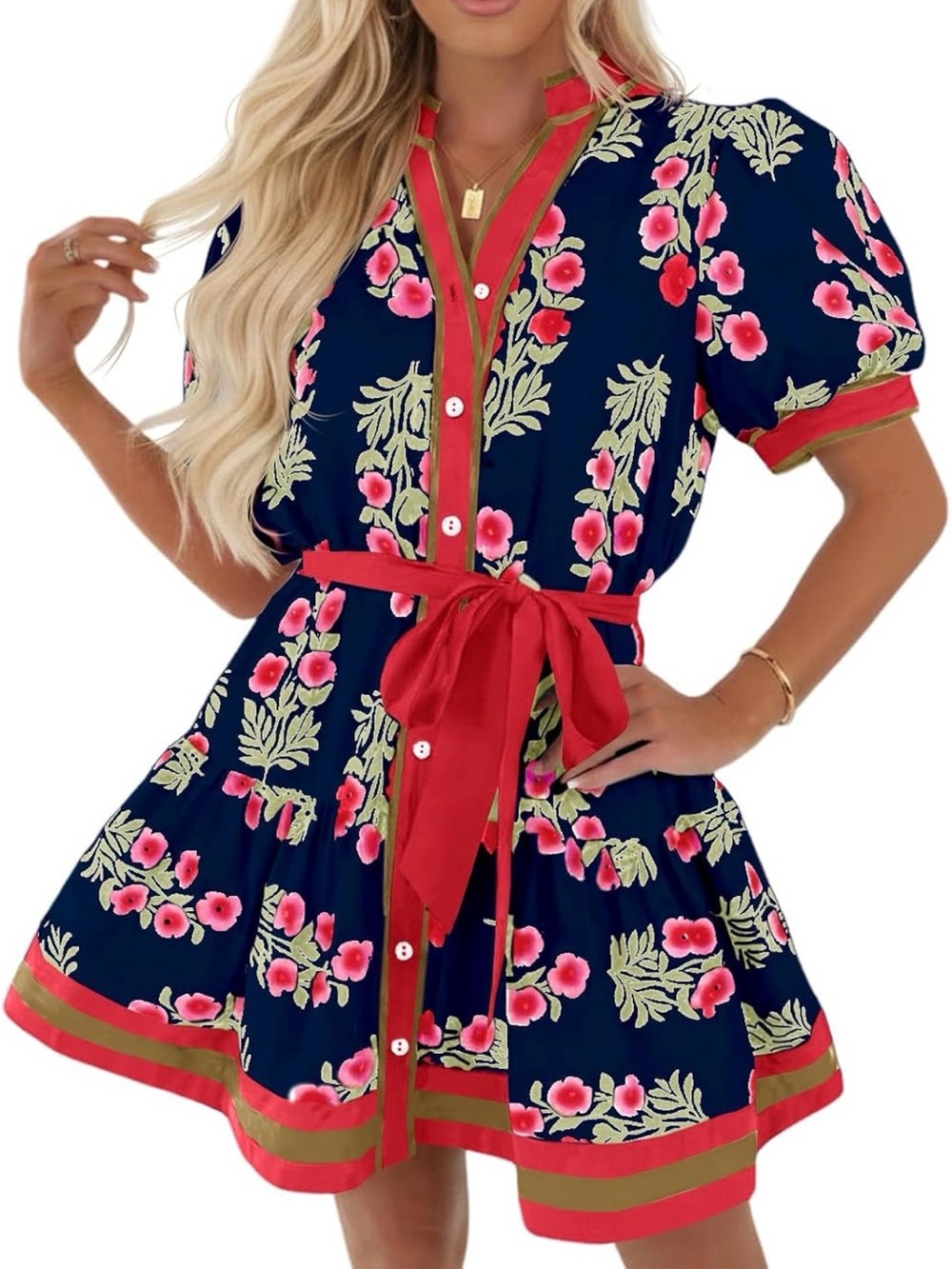 Mini button down dress